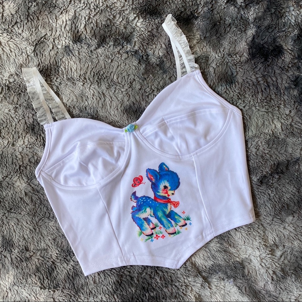 Oh Deer Ruffle Bustier Cami Tank - Picture 5 of 14